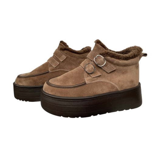 Черевики жіночі замшеві FOOT STEP 543 22 горіх хутро