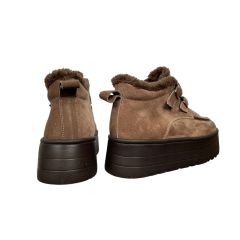 Черевики жіночі замшеві FOOT STEP 543 22 горіх хутро