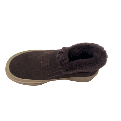 Ботинки женские замшевые HENGJI 660-2 мех коричневый