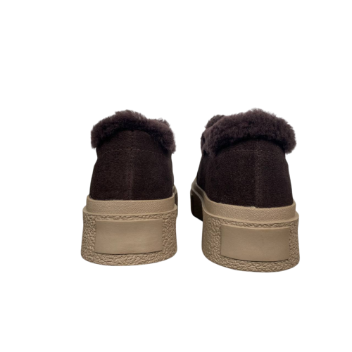 Ботинки женские замшевые HENGJI 660-2 мех коричневый