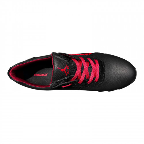 Кроссовки Мужские кожаные DENAR K2 черный/красный