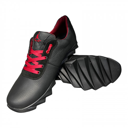 Кроссовки Мужские кожаные DENAR K2 черный/красный