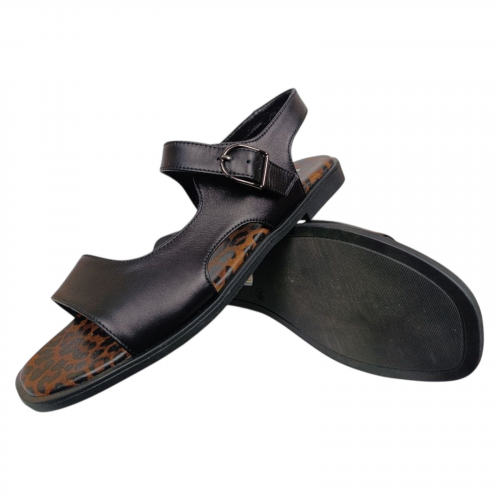 Босоніжки жіночі шкіряні ILONA 781/AR 01 чорні 