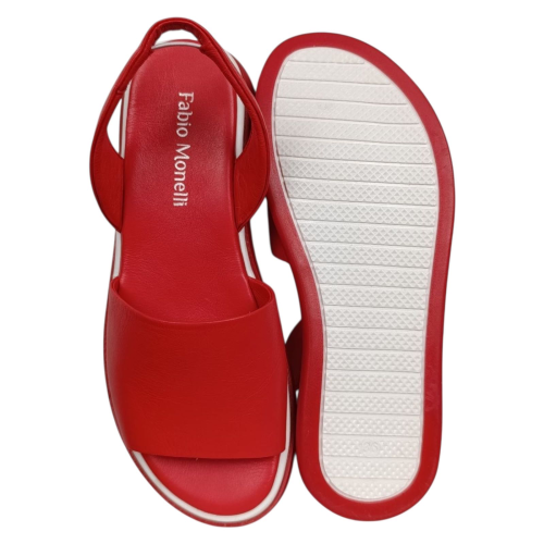 Босоножки женские кожаные FABIO MONELLI 00857-00-M5 красные