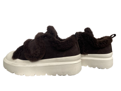 Ботинки женские замшевые HENGJI 815-6 темно-коричневый мех