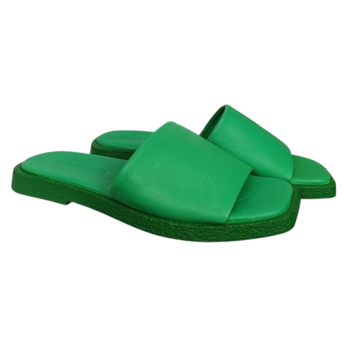 Шлепанцы женские кожаные FABIO MONELLI 9554-351 зеленые