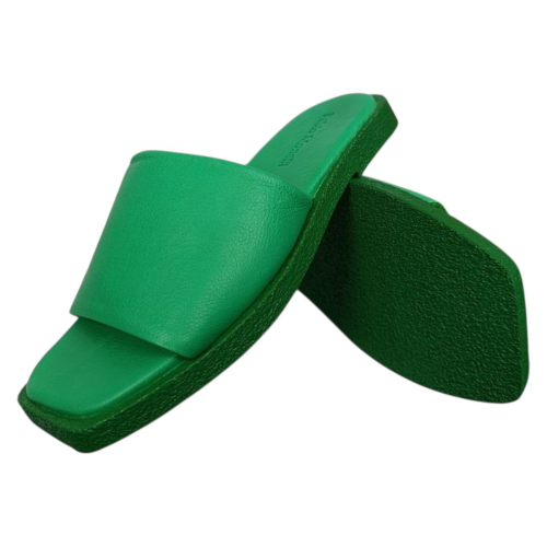 Шлепанцы женские кожаные FABIO MONELLI 9554-351 зеленые