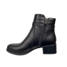 Ботинки женские кожаные KATRIN 30 01 черные каблук байка