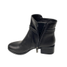 Ботинки женские кожаные KATRIN 30 01 черные каблук байка