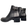 Ботинки женские кожаные KATRIN 30 01 черные каблук байка