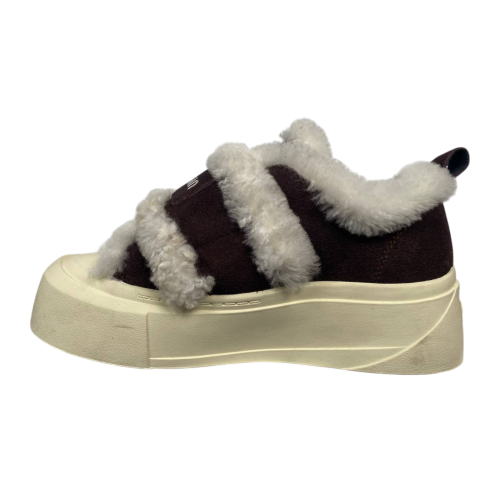 Ботинки женские замшевые HENGJI 15-6 темно коричневый мех