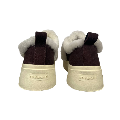 Ботинки женские замшевые HENGJI 15-6 темно коричневый мех