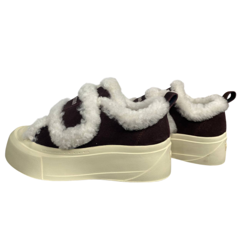 Ботинки женские замшевые HENGJI 15-6 темно коричневый мех