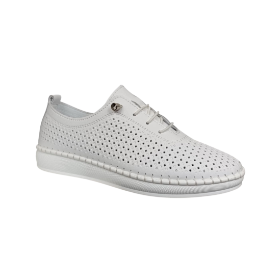 Мокасины женские кожаные KDSL C832-1 белые.