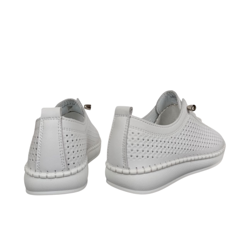 Мокасины женские кожаные KDSL C832-1 белые.