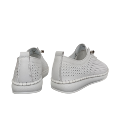 Мокасины женские кожаные KDSL C832-1 белые.