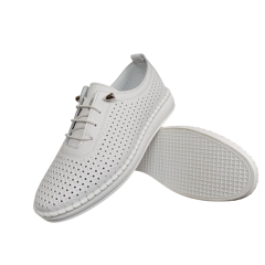 Мокасины женские кожаные KDSL C832-1 белые.