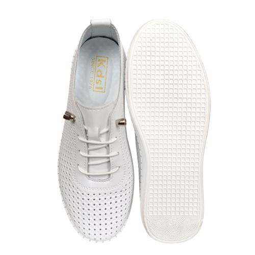 Мокасины женские кожаные KDSL C832-1 белые.