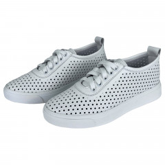 Кеды Женские кожаные на платформе PRELLESTA 1939 05 белый