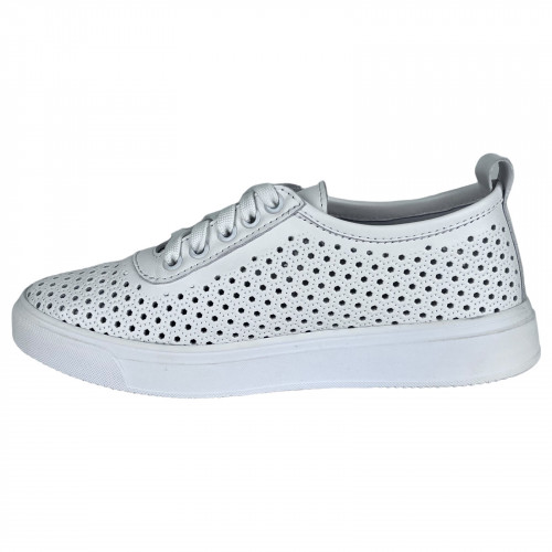 Кеды Женские кожаные на платформе PRELLESTA 1939 05 белый