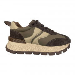 Кроссовки женские кожаные ALLSY 296-2 (190246) коричневый кофе