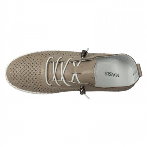 Кроссовки женские кожаные MASIS (LONZA ALLSY) 1800 04 бежевые