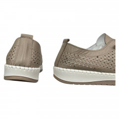 Кроссовки женские кожаные MASIS (LONZA ALLSY) 1800 04 бежевые