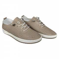 Кроссовки женские кожаные MASIS (LONZA ALLSY) 1800 04 бежевые