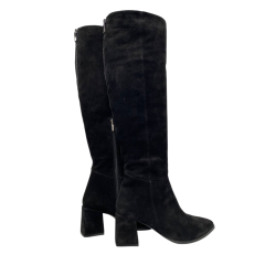 Чоботи жіночі замшеві ILONA 803/624 байка каблук