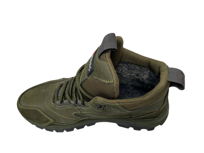 Черевики чоловічі шкіряні ICEFIELD 385 45 хакі хутро