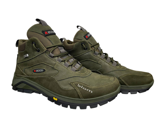 Черевики чоловічі шкіряні ICEFIELD 385 45 хакі хутро