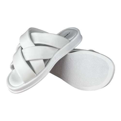 Шльопанці Жіночі шкіряні VLADEKS 2883 білий