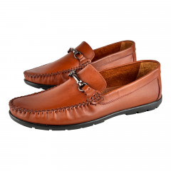 Лоферы Мужские кожаные KEMER 1083 taba