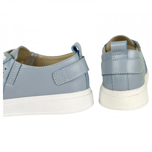 Кеди Жіночі шкіряні на платформі PRELLESTA 3097 15 джинс перфорація