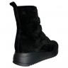 Ботинки женские замшевые ELVIX 1096 черный мех