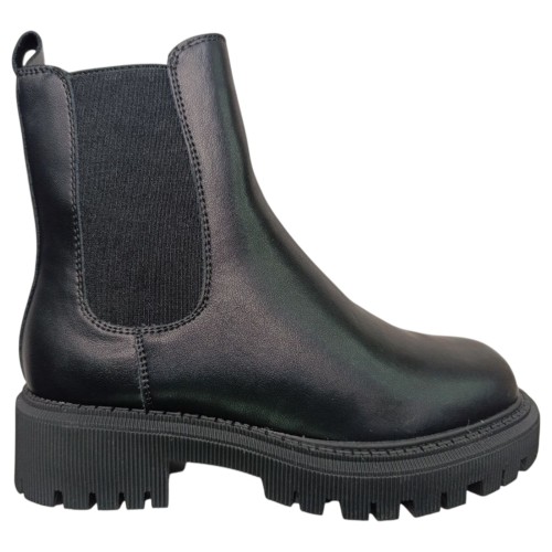 Черевики жіночі шкіряні IT TS AK81-6 челсі чорні  хутро