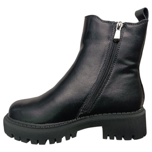 Черевики жіночі шкіряні IT TS AK81-6 челсі чорні  хутро