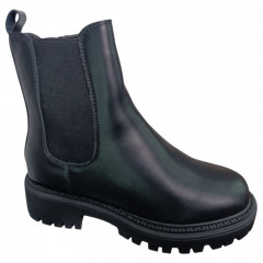 Черевики жіночі шкіряні IT TS AK81-6 челсі чорні хутро