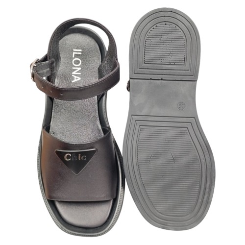 Босоножки женские кожаные ILONA 194/219 01 черные