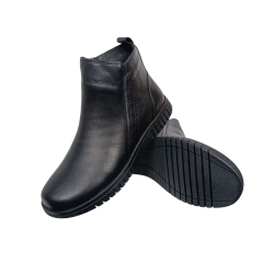 Черевики жіночі шкіряні SPRINGER 5905-2 чорні байка