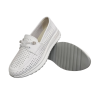 Мокасины женские кожаные KDSL C728-1 белые перфорация