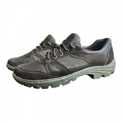 Кроссовки Мужские кожаные BIG FOOT M45 зеленый сетка/хаки