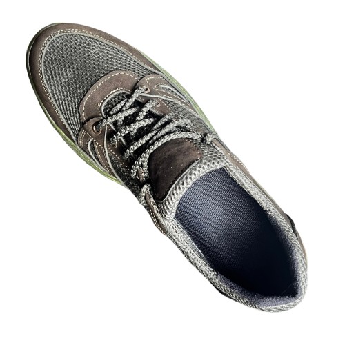 Кроссовки Мужские кожаные BIG FOOT M45 зеленый сетка/хаки