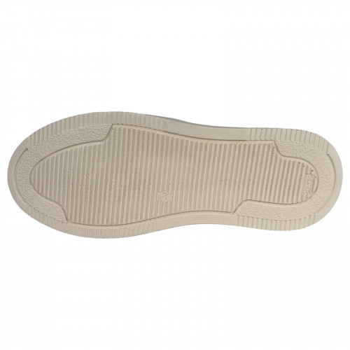 Кеды Женские кожаные на платформе PRELLESTA 3097 бежевый перфорация