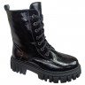Ботинки женские кожаные лак TEMP 124 01 черный L мех