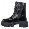 Ботинки женские кожаные лак TEMP 124 01 черный L мех