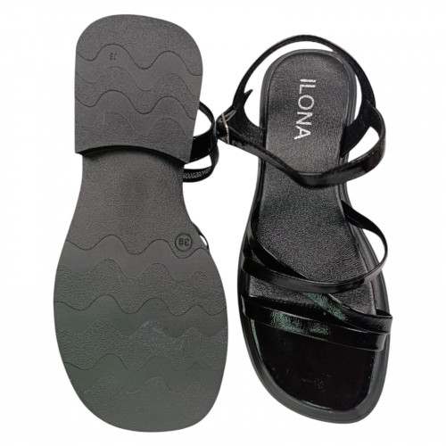 Босоножки женские кожаные лак ILONA 478/517 01 черные 