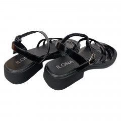 Босоножки женские кожаные лак ILONA 478/517 01 черные 