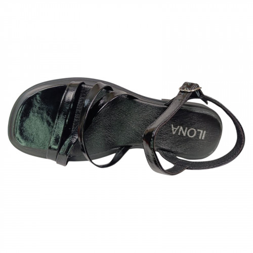 Босоножки женские кожаные лак ILONA 478/517 01 черные 