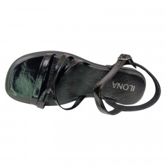 Босоножки женские кожаные лак ILONA 478/517 01 черные 